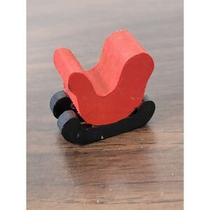 Mini Santa Sled Red Xmas Village accessory‎ figure
